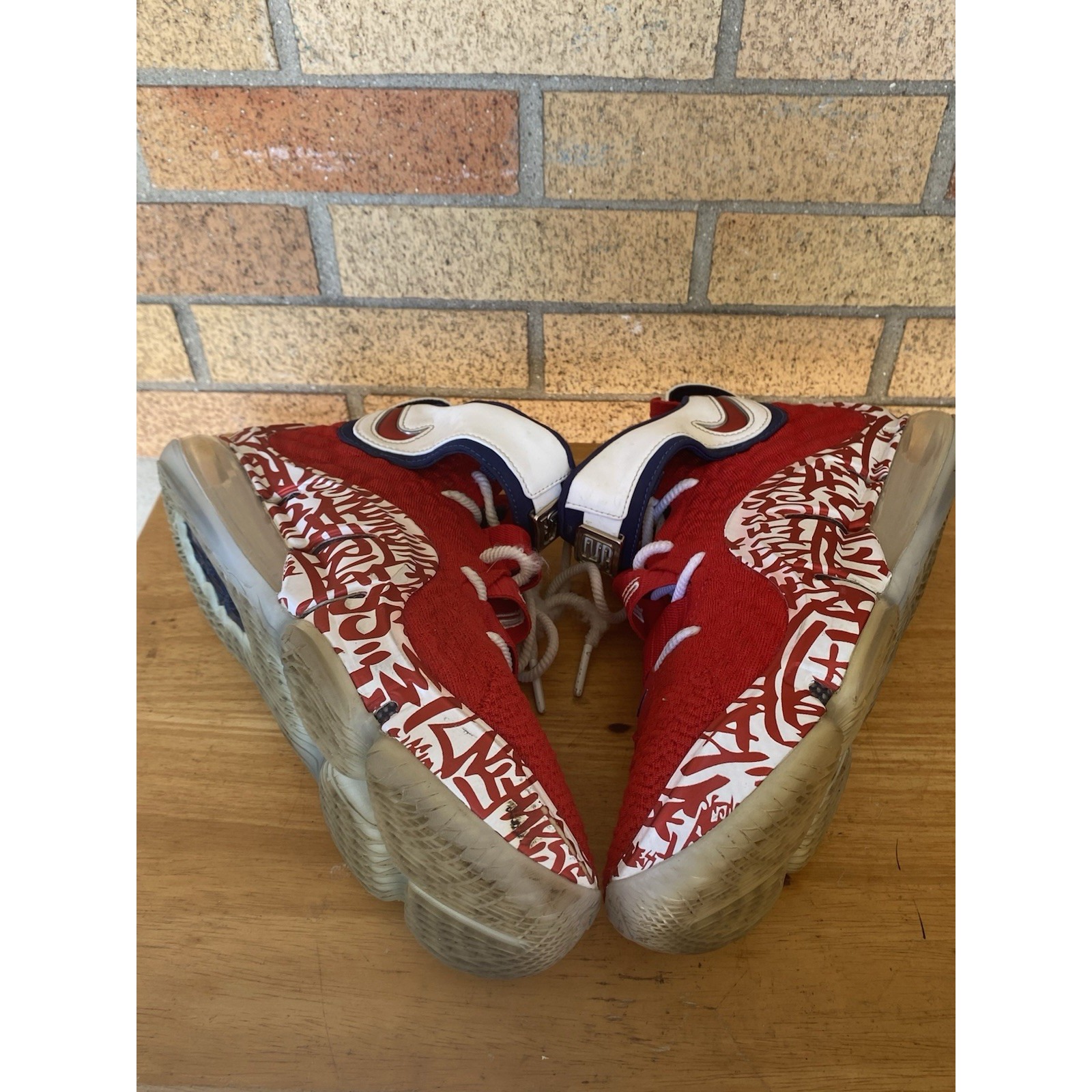 Size 9 - Nike Lebron 17 Lebron 4 Red Graffiti